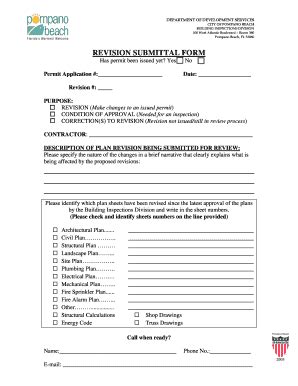 pompano beach revision form.